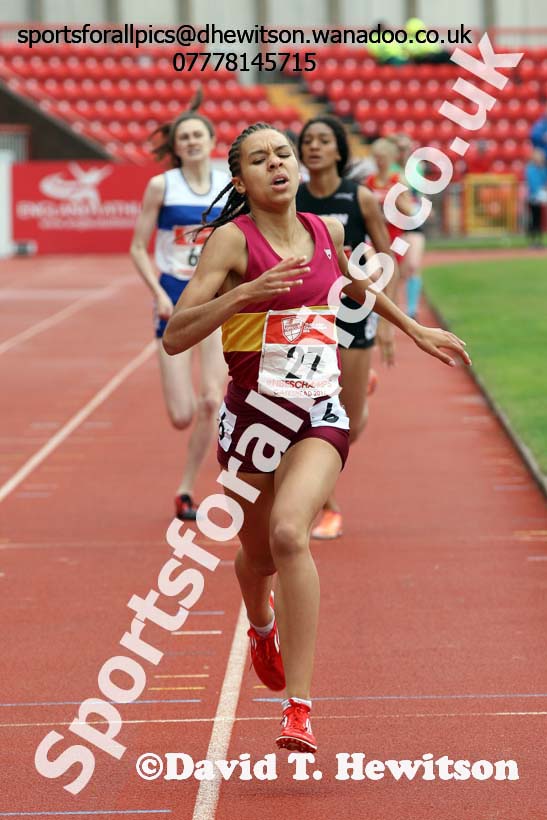 Inter girls 800 metres, English Schools Track and Field. Photo: David T. Hewitson/Sports for All Pics